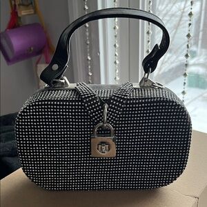 Elegant Black Studded Handbag